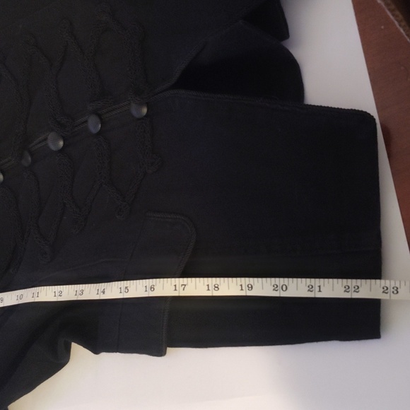 Tripp NYC Military Style Jacket Black Women's Large Buttons Goth Punk Rave Y2k - Picture 11 of 12